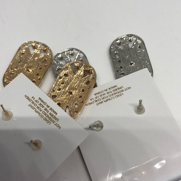 💋 Silver rhinestone or gold rhinestone Earrings - Picture 7 of 8